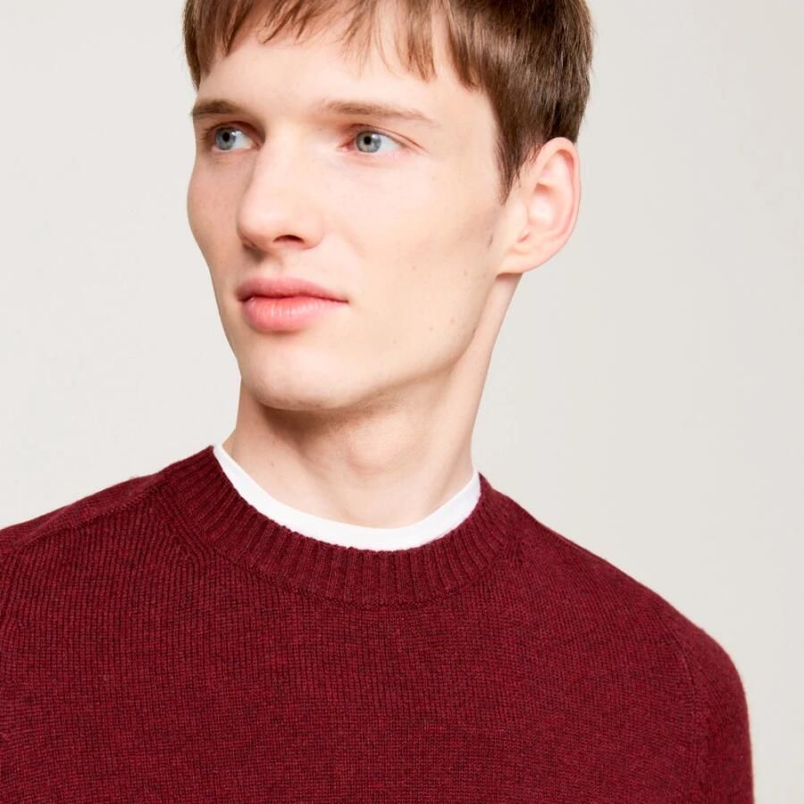 Tommy Hilfiger Trui MW0MW36535 LAMBSWOOL-TVY DEEP ROUGE HTR