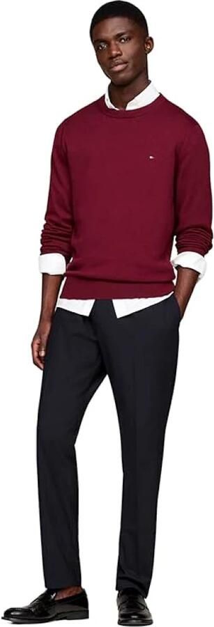 TOMMY HILFIGER Heren Truien & Vesten Pima Org Ctn Cashmere Crew Neck Bordeaux - Foto 8