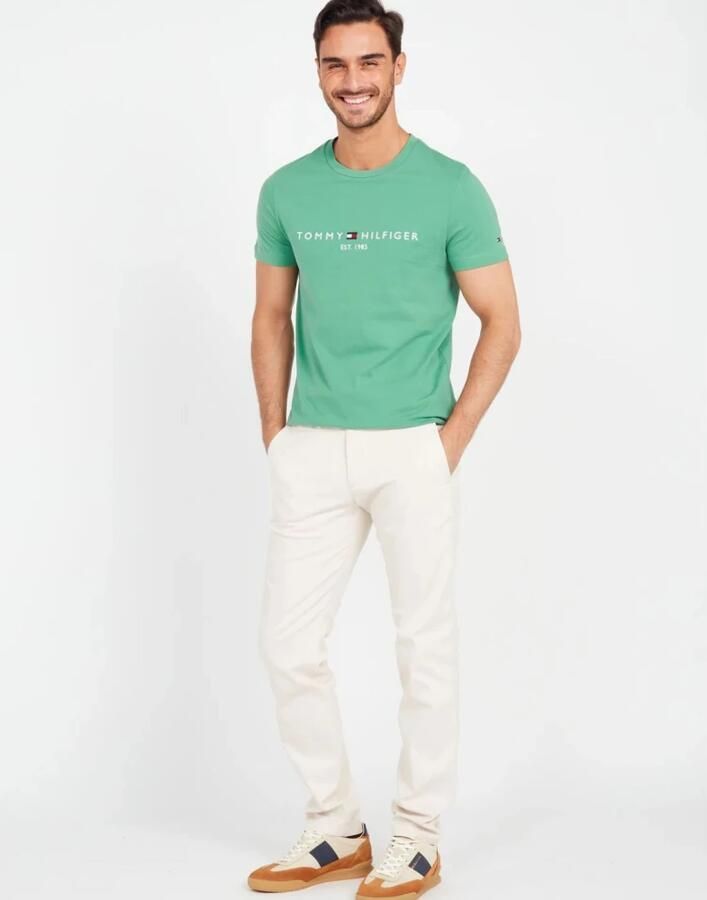 Tommy Hilfiger Chino broek van Pima katoen Beige Heren