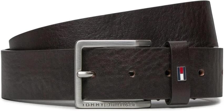 Tommy Hilfiger Leren riem OLIVER 3.5 EXT met metalen label aan de sluiting