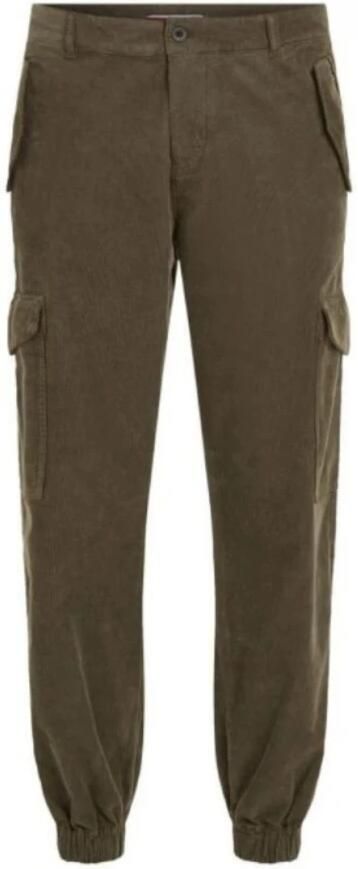 Tommy Hilfiger Cargo Corduroy Herenbroek met Manchetten Green Heren - Foto 4