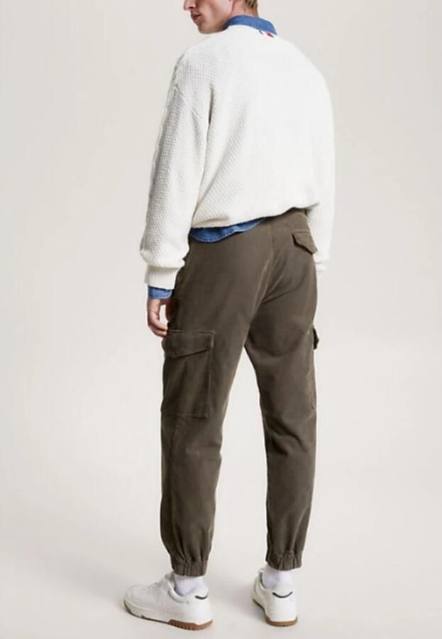 Tommy Hilfiger Cargo Corduroy Herenbroek met Manchetten Green Heren - Foto 3