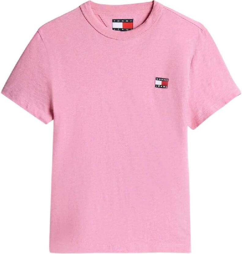 Tommy Hilfiger Casual Reg Badge T-shirt Pink Dames - Foto 3