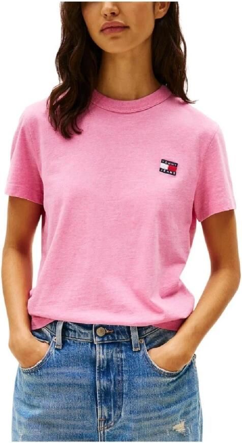 Tommy Hilfiger Casual Reg Badge T-shirt Pink Dames - Foto 2