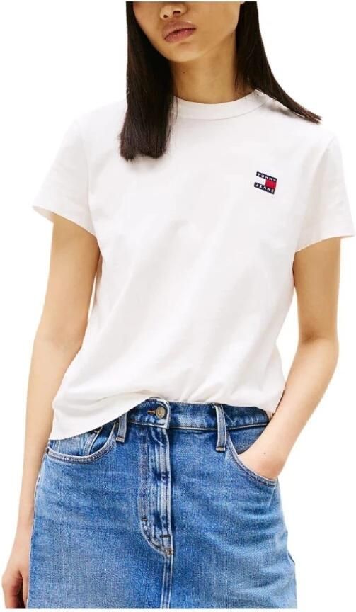 TOMMY JEANS Dames Tops & T-shirts Tjw Reg Badge Tee Wit - Foto 2