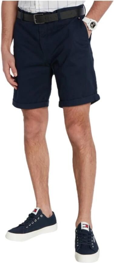 Tommy Hilfiger Blauwe effen herenshorts met ritssluiting en knoopsluiting Blue Heren - Foto 3