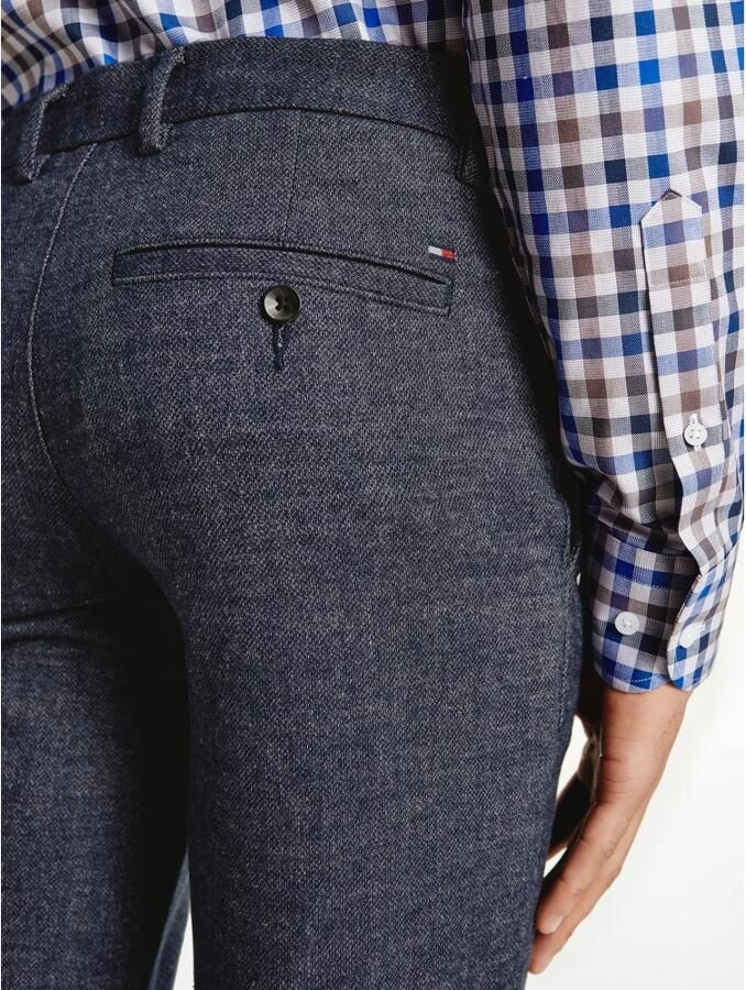 TOMMY HILFIGER Heren Broeken Bleecker Fake Solid Wool Look Donkerblauw - Foto 5