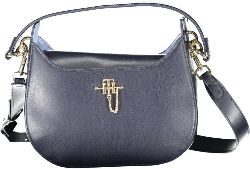 Tommy Hilfiger Chique Blauwe Magnetische Handtas met Contrasterende Details Blue Dames