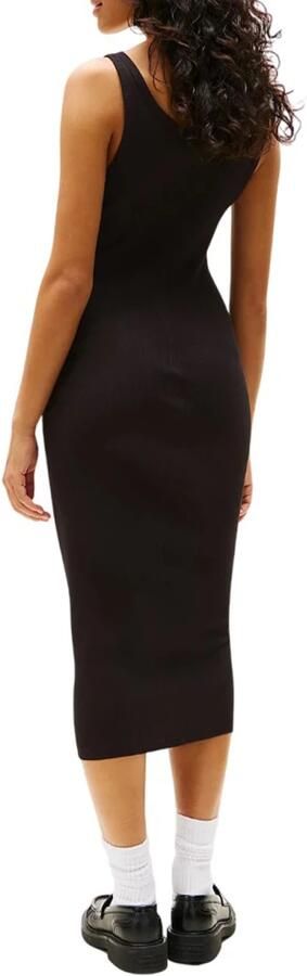 Tommy Hilfiger Chique Wikkelstijl Midi Jurk Black Dames - Foto 2