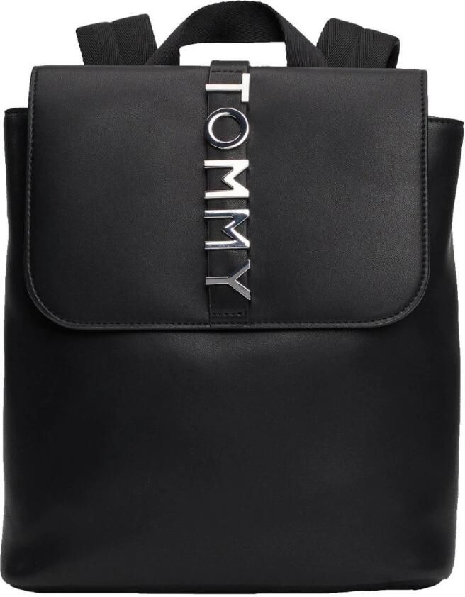 Tommy Jeans Zwarte Polyurethaan Tote Bag Herfst Winter Black Dames - Foto 3