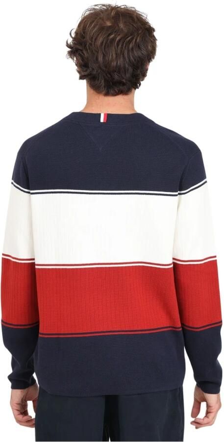 Tommy Hilfiger Color Block Gebreide Crew Neck Sweater Multicolor Heren - Foto 2