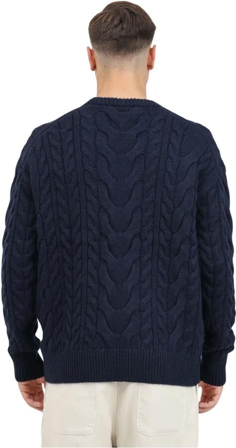 Tommy Hilfiger Trui met ronde hals CABLE FLAG SWEATER met colorblocking-ontwerp aan de voorkant - Foto 12