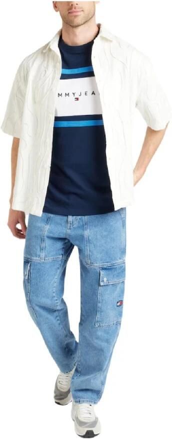 Tommy Hilfiger Colorblock T-shirt Urban Stijl Blue Heren - Foto 2