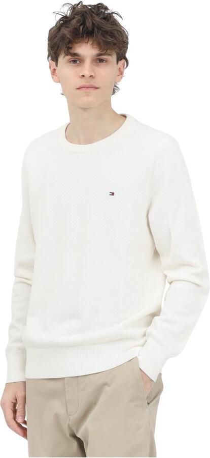 TOMMY HILFIGER Heren Truien & Vesten Essential Structure Crew Neck Creme - Foto 12