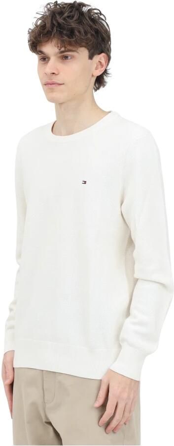 TOMMY HILFIGER Heren Truien & Vesten Essential Structure Crew Neck Creme - Foto 11