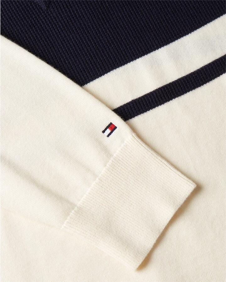 Tommy Hilfiger Grafische Color Block Trui voor Heren Beige Heren