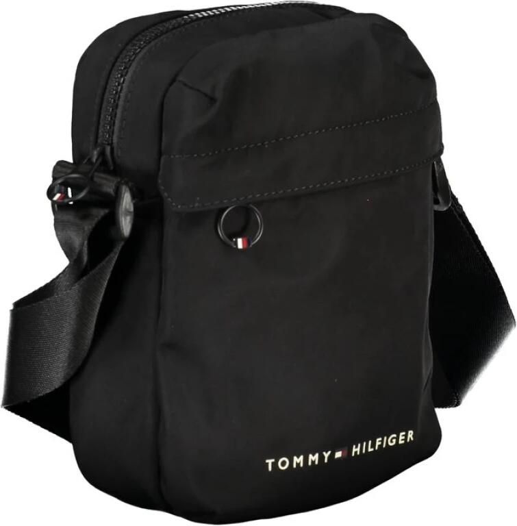 Tommy Hilfiger Verstelbare Schoudertas Zwart Contrast Details Black Heren