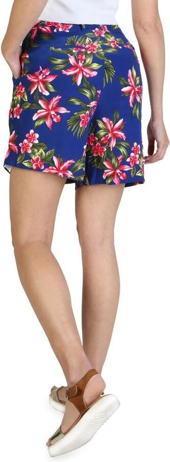 Tommy Hilfiger Viscose Shorts met Riem en Ritssluiting Blue Dames - Foto 3