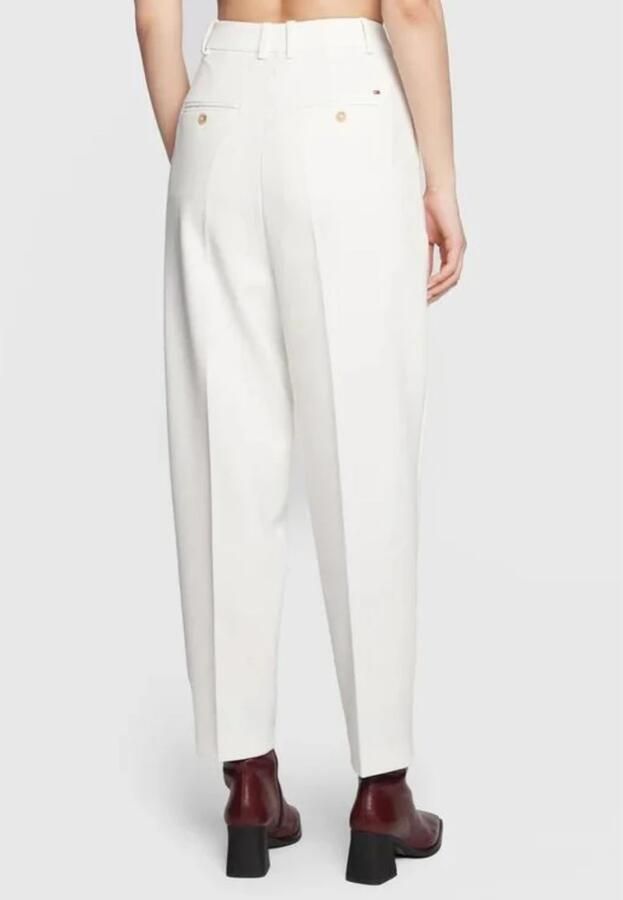 Tommy Hilfiger Tapered fit stoffen broek met persplooien - Foto 3
