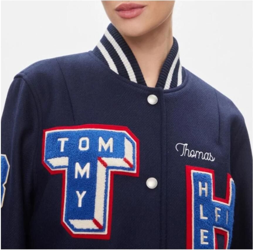 Tommy Hilfiger Collegekjack met label- en motiefpatches model 'COLLEGIATE'