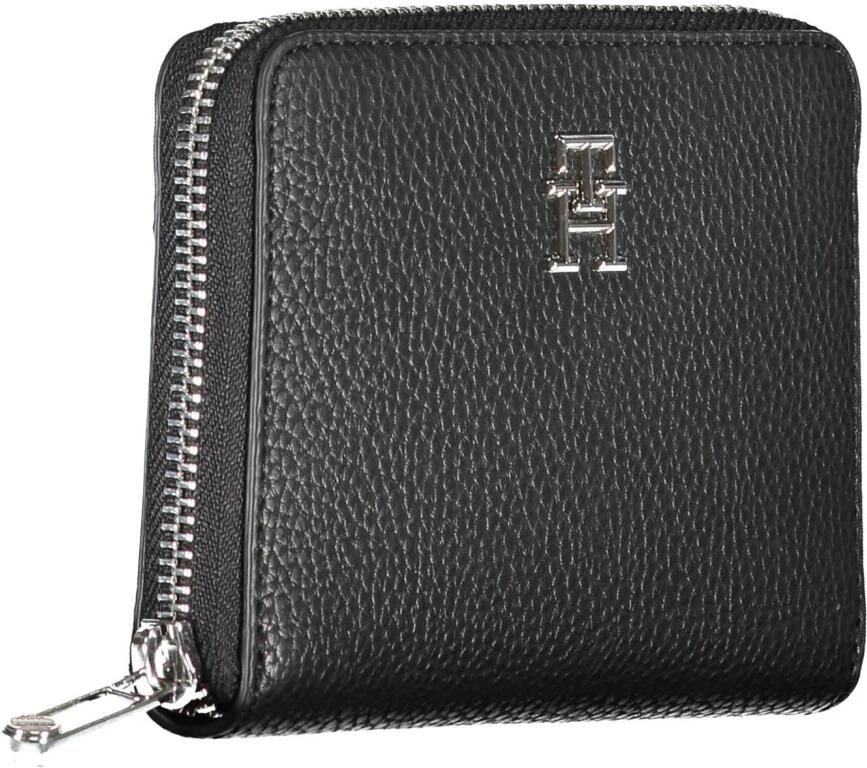 Tommy Hilfiger Elegante Zwarte Portemonnee voor Vrouwen Black Dames