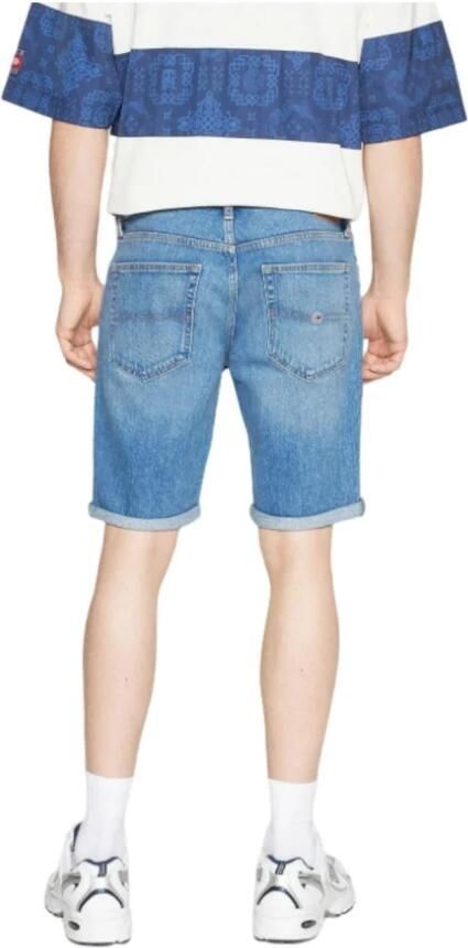 Tommy Hilfiger Blauwe Heren Korte Jeans Gewassen Effect Blue Heren - Foto 2