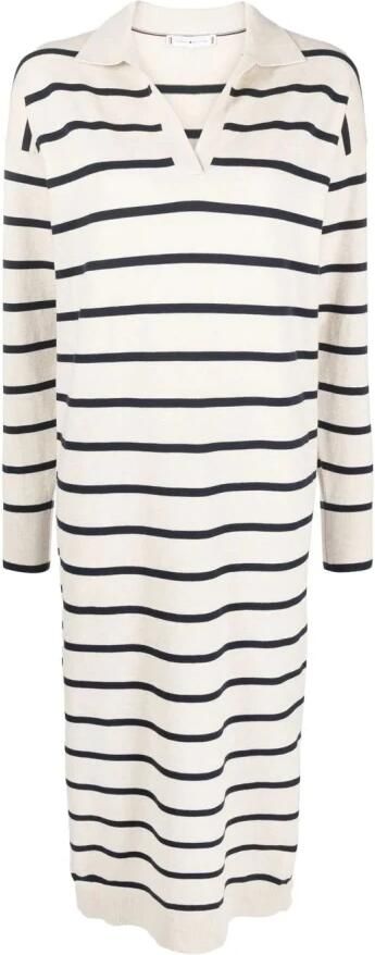 Tommy Hilfiger Tricotjurk SOFT STP POLO SWTR MIDI DRESS LS - Foto 3