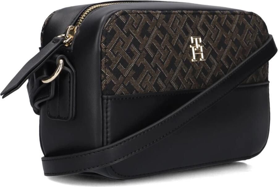 Tommy Hilfiger Zwarte Jacquard Cross Body Cameratas Black Dames - Foto 5