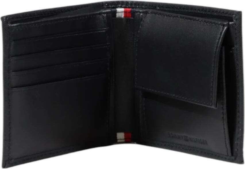 Tommy Hilfiger Klassieke Leren Portemonnee met Zakken Black Heren - Foto 4