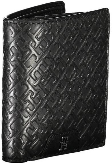 Tommy Hilfiger Elegante zwarte leren portemonnee met twee vakken Black Heren - Foto 3