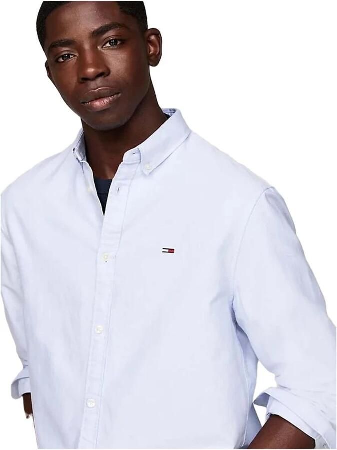 Tommy Hilfiger Blauw Overhemd met Lange Mouwen en Button-Down Kraag Blue Heren