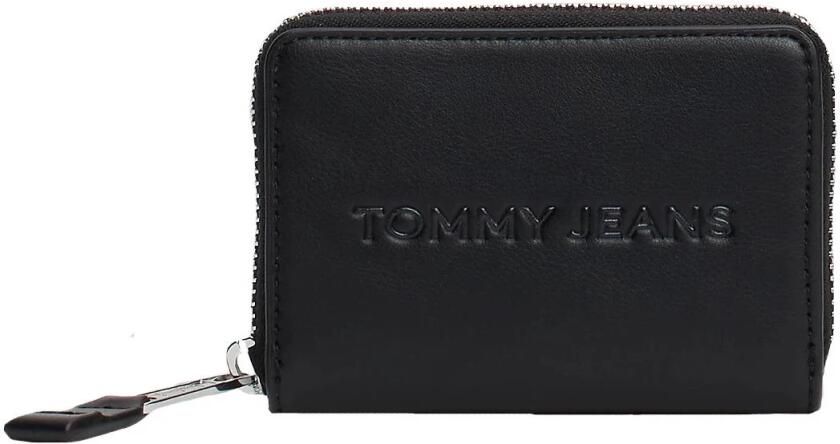 Tommy Hilfiger Zwarte Effen Ritsportemonnee Herfst Winter Black Dames - Foto 3