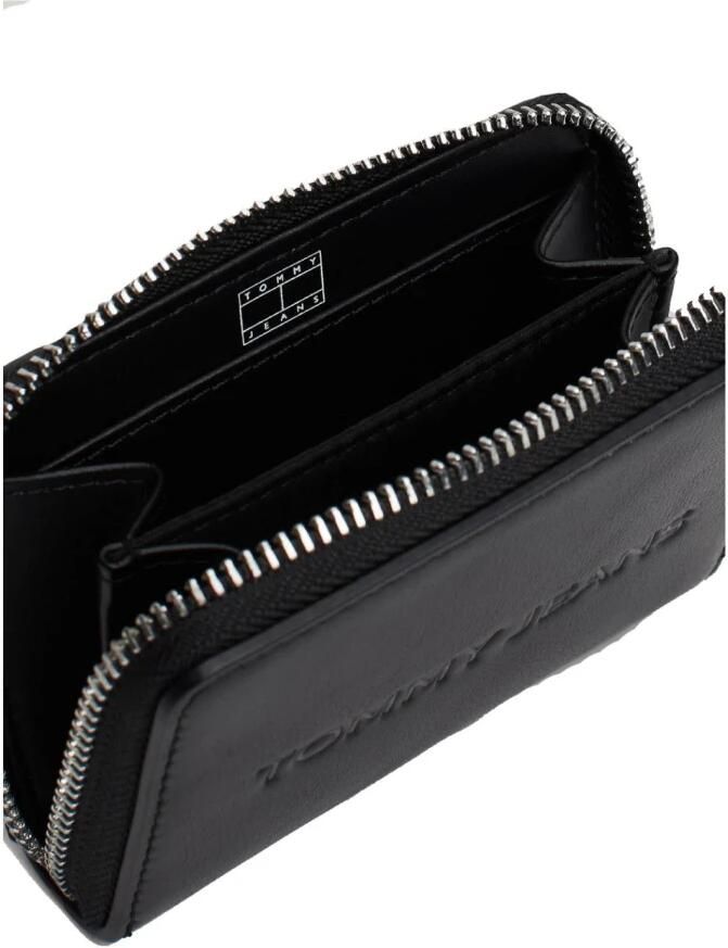 Tommy Hilfiger Zwarte Effen Ritsportemonnee Herfst Winter Black Dames