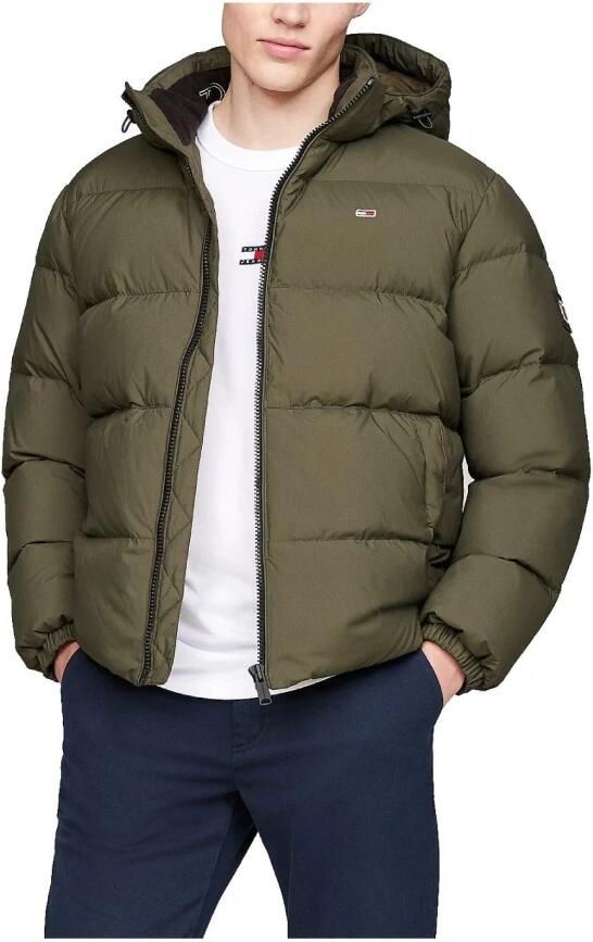 Tommy Jeans Groene gewatteerde jas met capuchon Green Heren - Foto 3