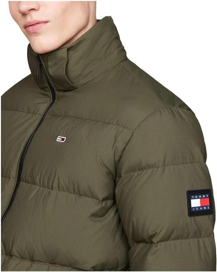 Tommy Jeans Groene gewatteerde jas met capuchon Green Heren - Foto 2