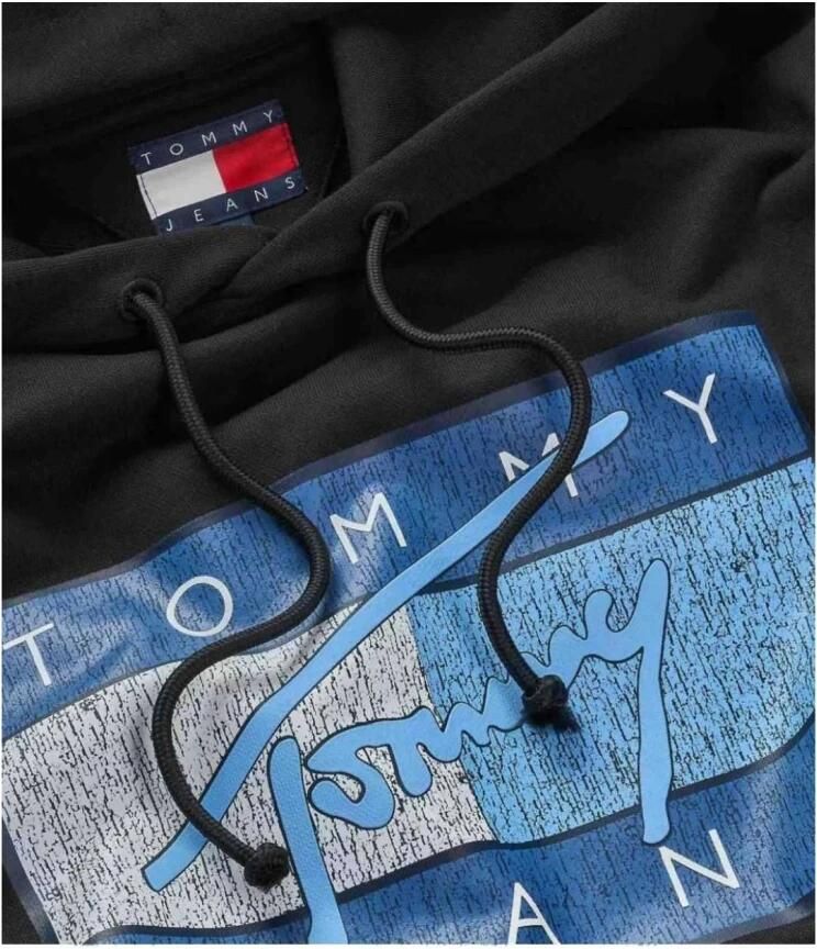 Tommy Hilfiger Flag DNA Sweatshirt Urban Stijl Black Heren