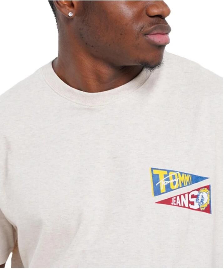 Tommy Hilfiger Flag Tiger Grafisch Katoenen T-shirt White Heren