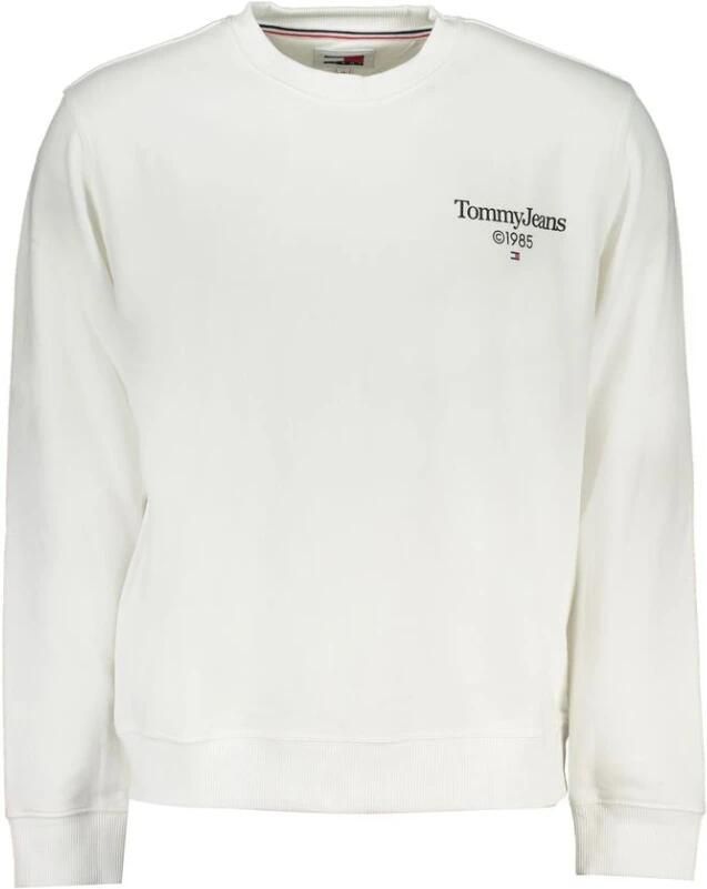 Tommy Hilfiger Geborsteld Katoenen Sweatshirt met Logoprint White Heren