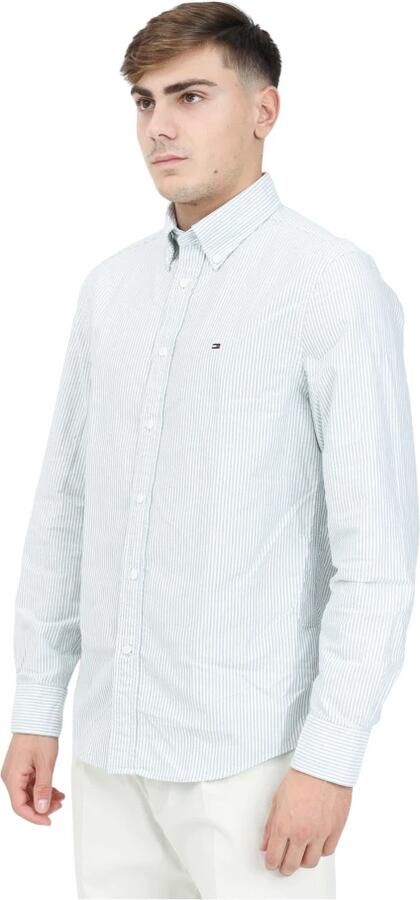 Tommy Hilfiger Gestreept Oxford Heritage Overhemd met Lange Mouwen Green Heren - Foto 3