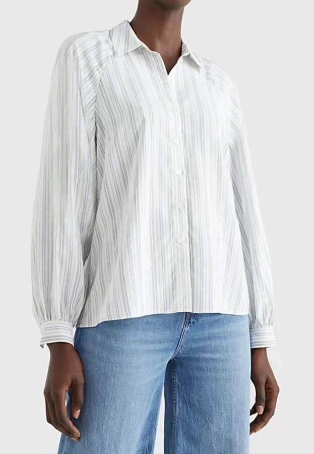 Tommy Hilfiger Gestreept Raglan Shirt voor Vrouwen White Dames - Foto 3