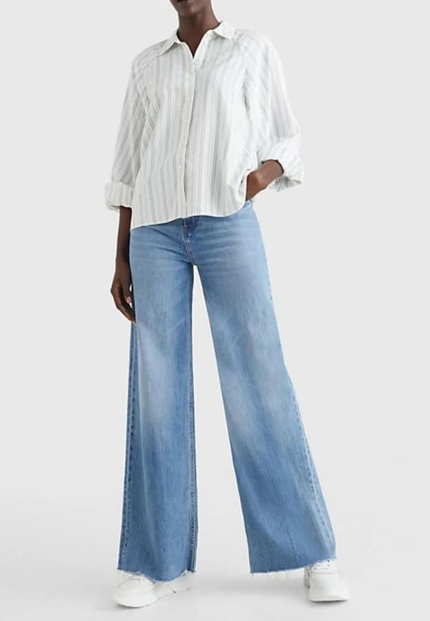 Tommy Hilfiger Gestreept Raglan Shirt voor Vrouwen White Dames - Foto 4