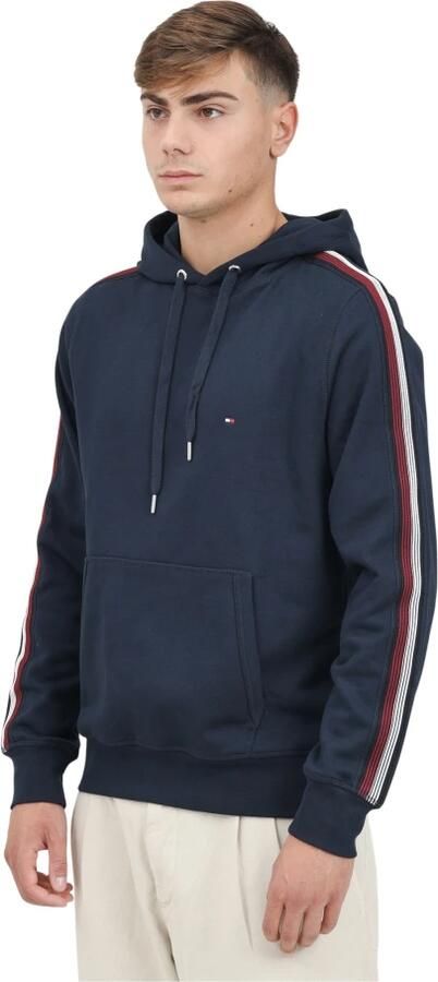 Tommy Hilfiger Hoodie GLOBAL STRIPE TAPE HOODY Tape met strepen in Tommy-kleuren op de mouwen - Foto 3