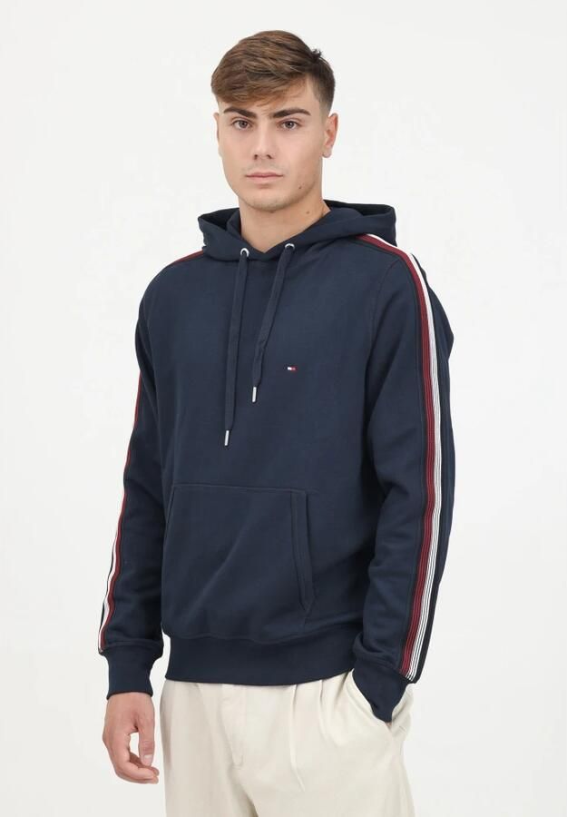 Tommy Hilfiger Hoodie GLOBAL STRIPE TAPE HOODY Tape met strepen in Tommy-kleuren op de mouwen