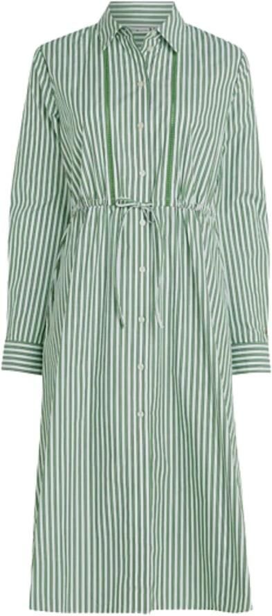 Tommy Hilfiger Blousejurkje ORG CO STRIPE MIDI SHIRT-DRESS - Foto 7