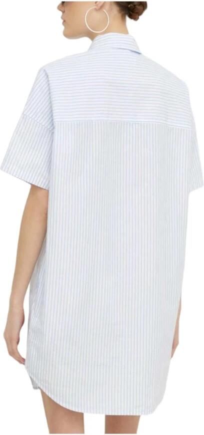 Tommy Hilfiger Gestreepte Overhemdjurk Blue Dames - Foto 2