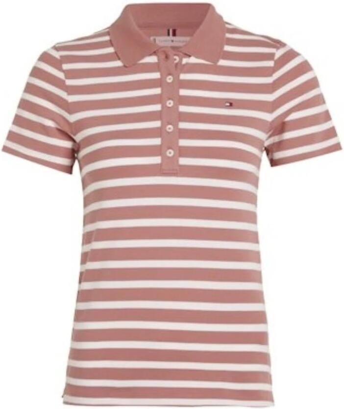 Tommy Hilfiger Poloshirt 1985 SLIM PIQUE STRIPE POLO SS met discreet geborduurd logo - Foto 4