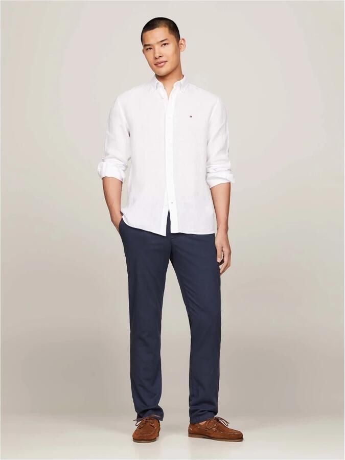 Tommy Hilfiger Regular fit vrijetijdsoverhemd van linnen model 'PIGMENT' - Foto 5