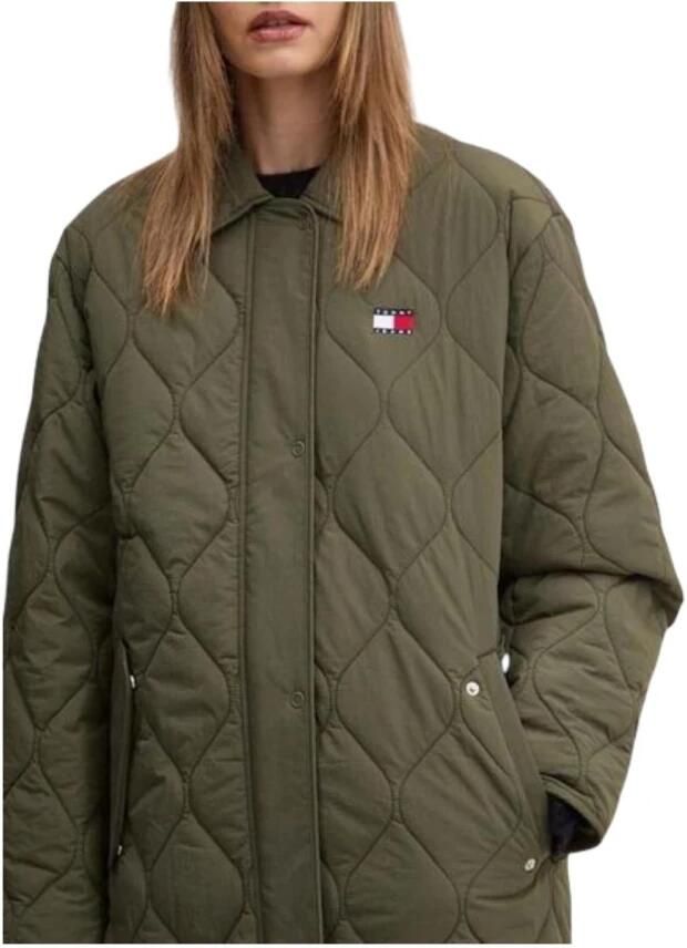 Tommy Hilfiger Gewatteerde Onion Jas Stijlvol en Functioneel Green Dames