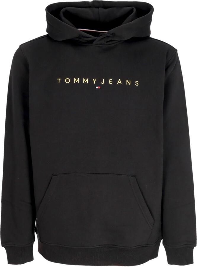 TOMMY JEANS Sweatshirt TJM REG LINEAR GOLD HOOD EXT geborduurd merkembleem op borsthoogte