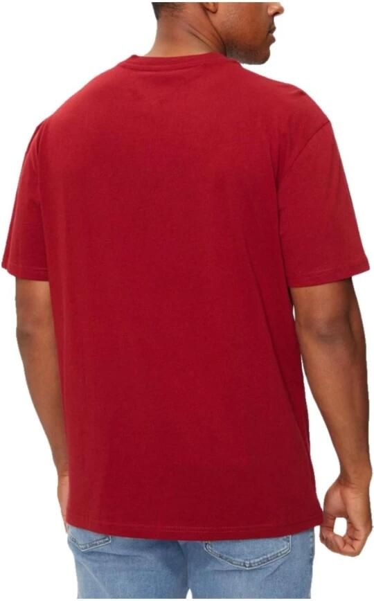 Tommy Hilfiger Gouden Lineaire Tee Urban Stijl Red Heren - Foto 3